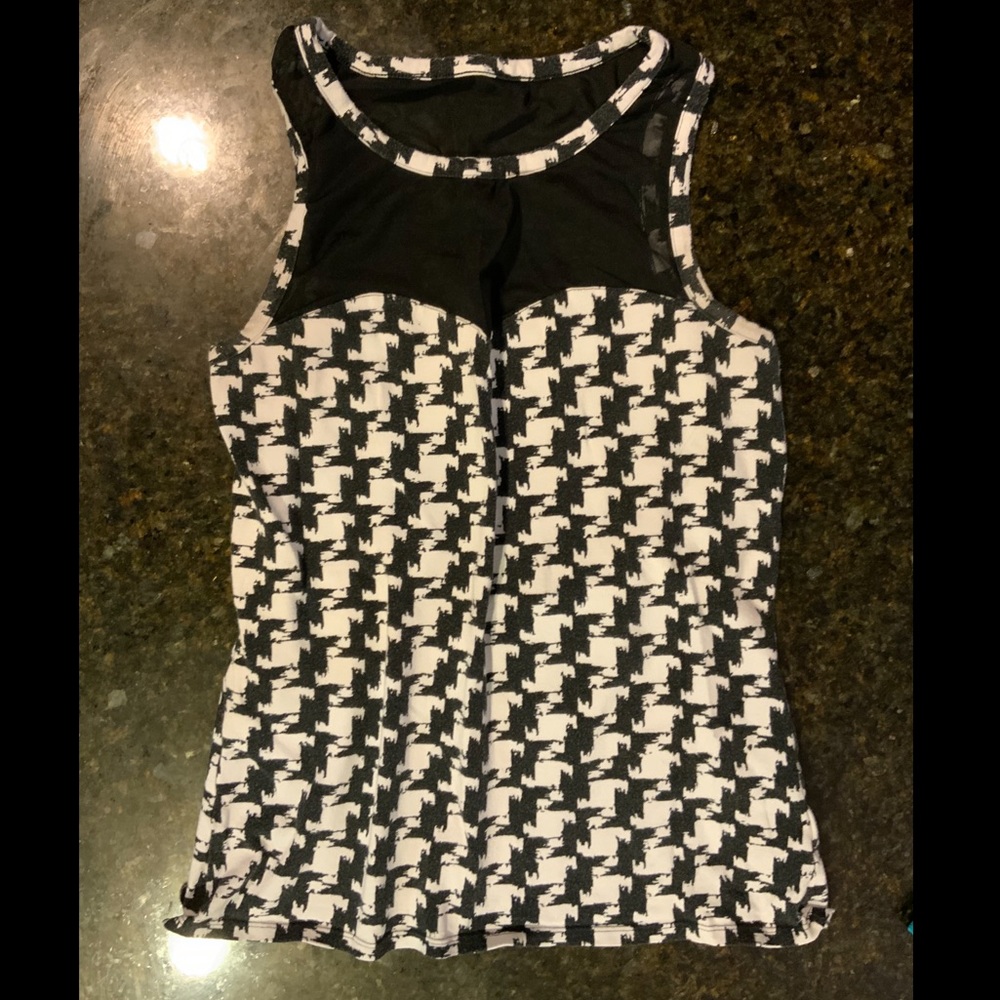 Express Hound’s Tooth Mesh Tank Top